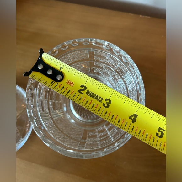 VINTAGE HOBBS BLOCK DAISY PANEL THUMBPRINT COVERED SUGAR Or CANDY DISH - Picture 7 of 7